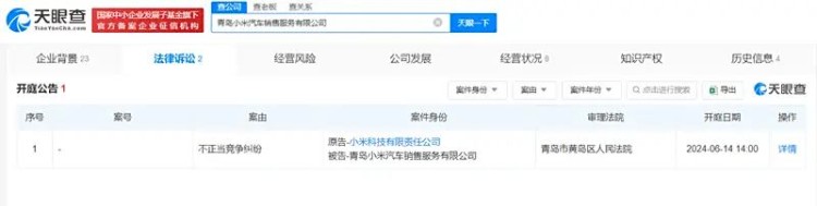 小米起诉青岛小米汽车公司：不正当竞争(图1)